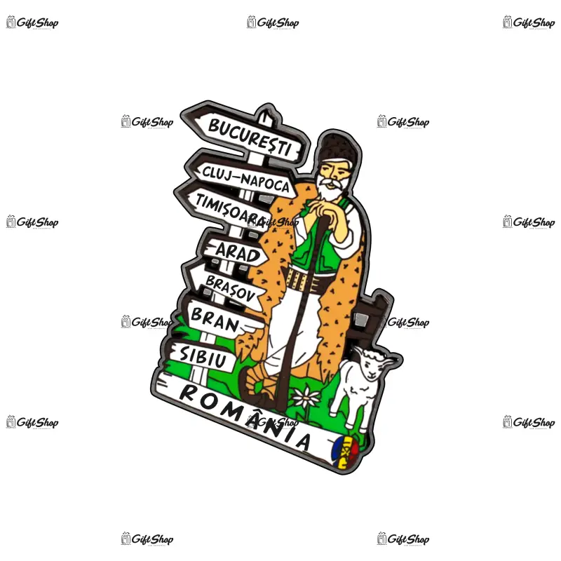 Mgs197-magnet frigider-romania cioban cuoi